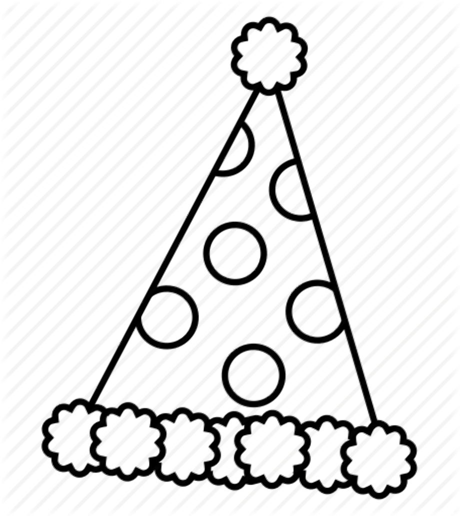 Download High Quality Birthday Hat Clipart Outline Transparent PNG
