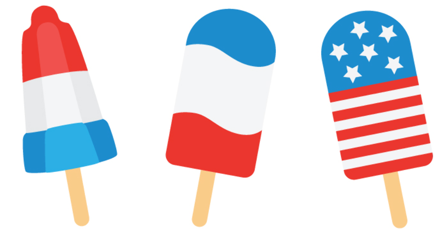 popsicle clipart red white blue