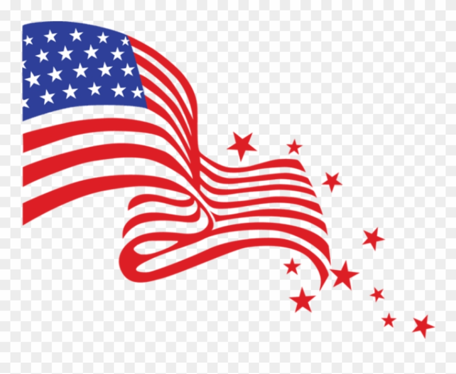 american flag transparent worn