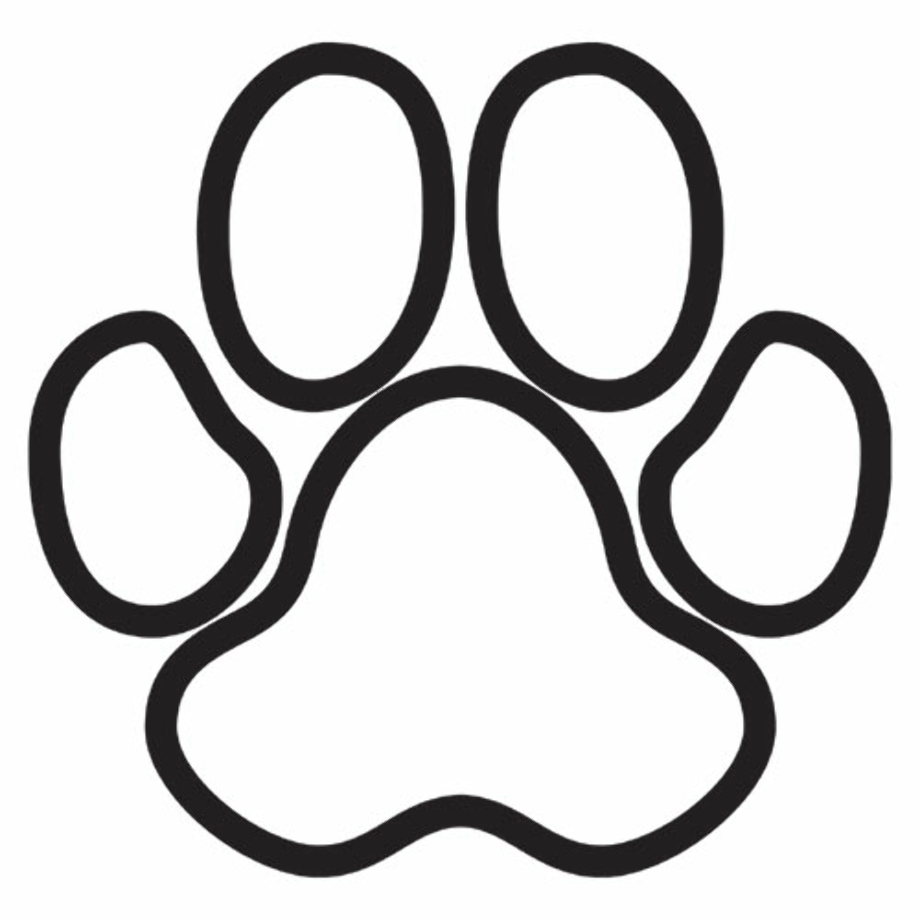 paw print clipart outline