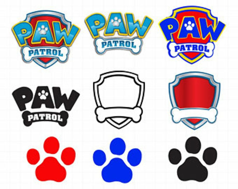 paw patrol paw heart svg free