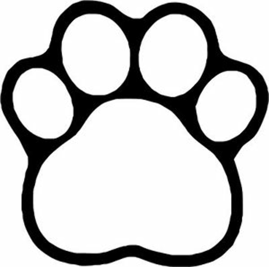 Download High Quality paw print clipart black and white Transparent PNG