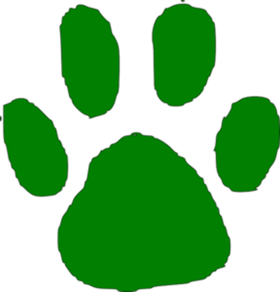 paw clipart green