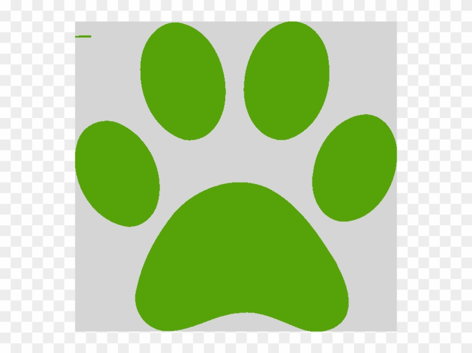 paw print clipart green