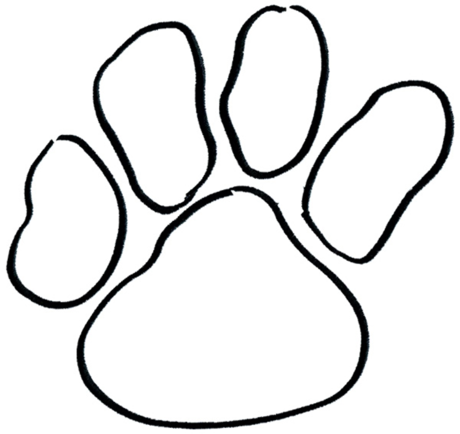 Download High Quality paw print clip art outline Transparent PNG Images ...