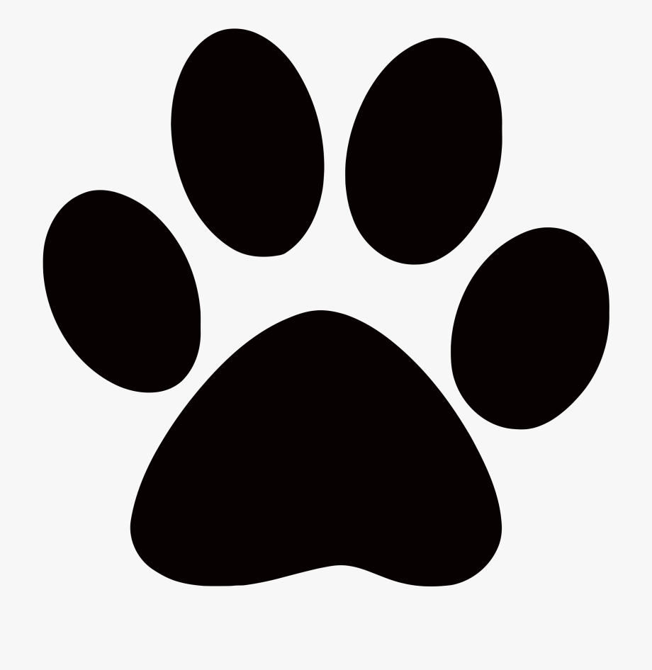 Download High Quality paw prints clip art black and white Transparent