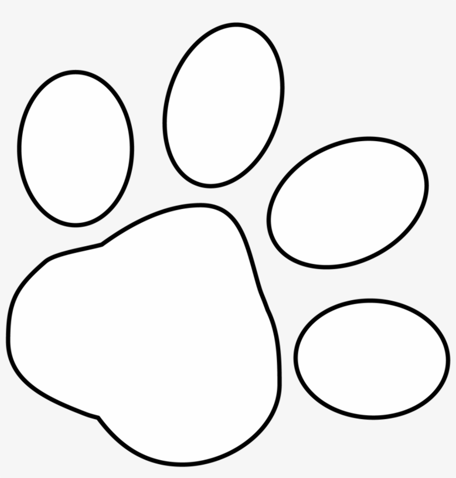 Download High Quality paw print clip art white Transparent PNG Images ...