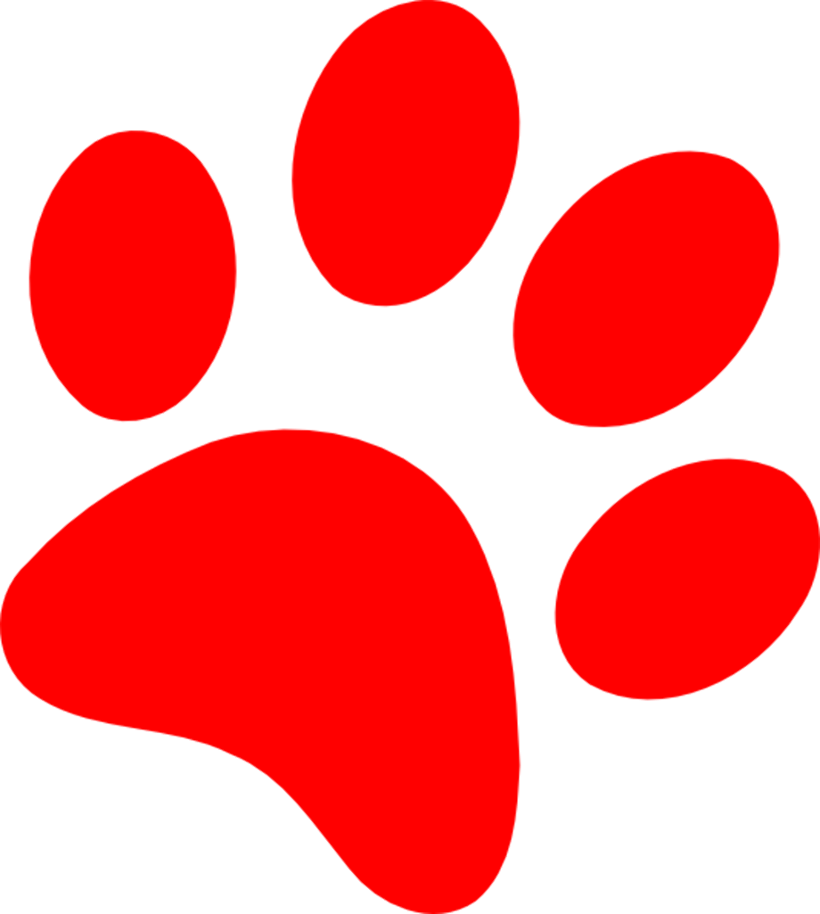 Download High Quality paw print clipart red Transparent PNG Images