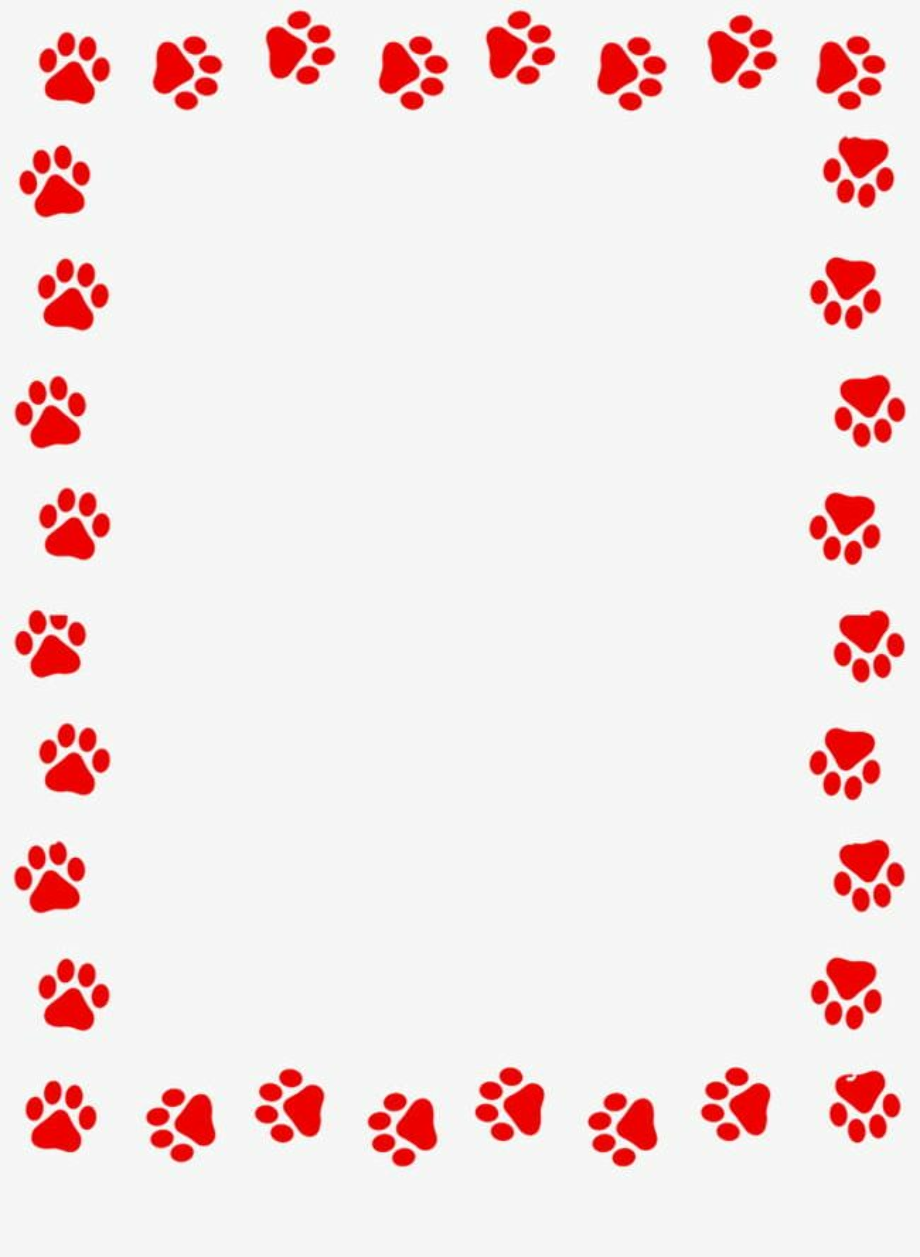 Download High Quality paw prints clipart border Transparent PNG Images