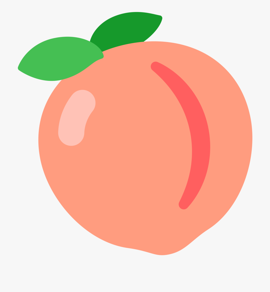 peach clipart cartoon