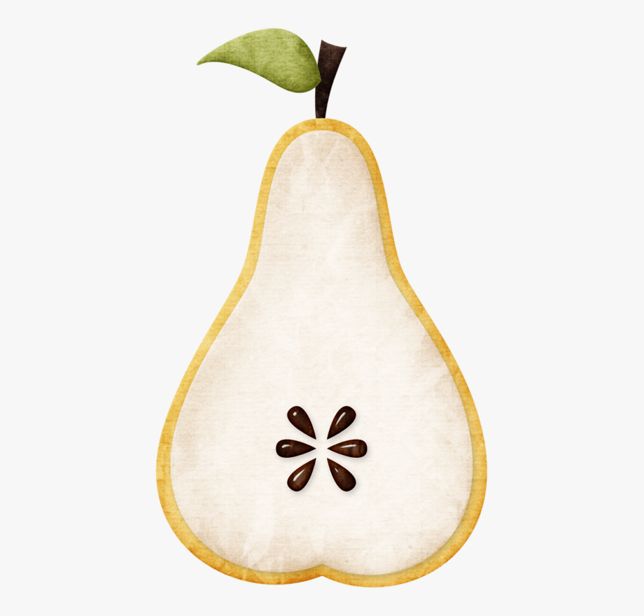 pear clipart half