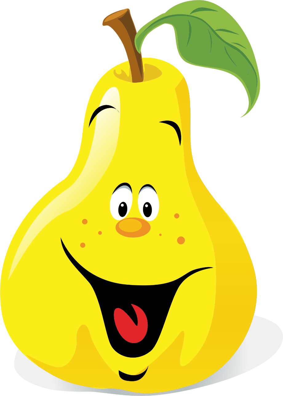 pear clipart happy