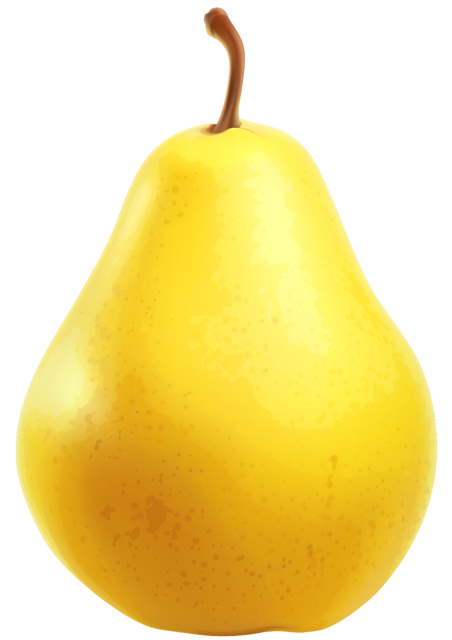 pear clipart yellow