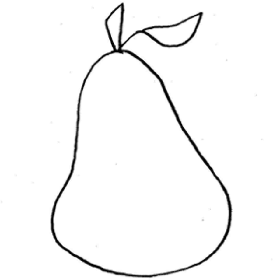 pear clipart outline