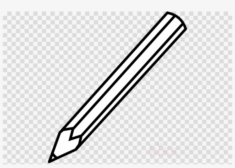 pencil clipart black and white clear background