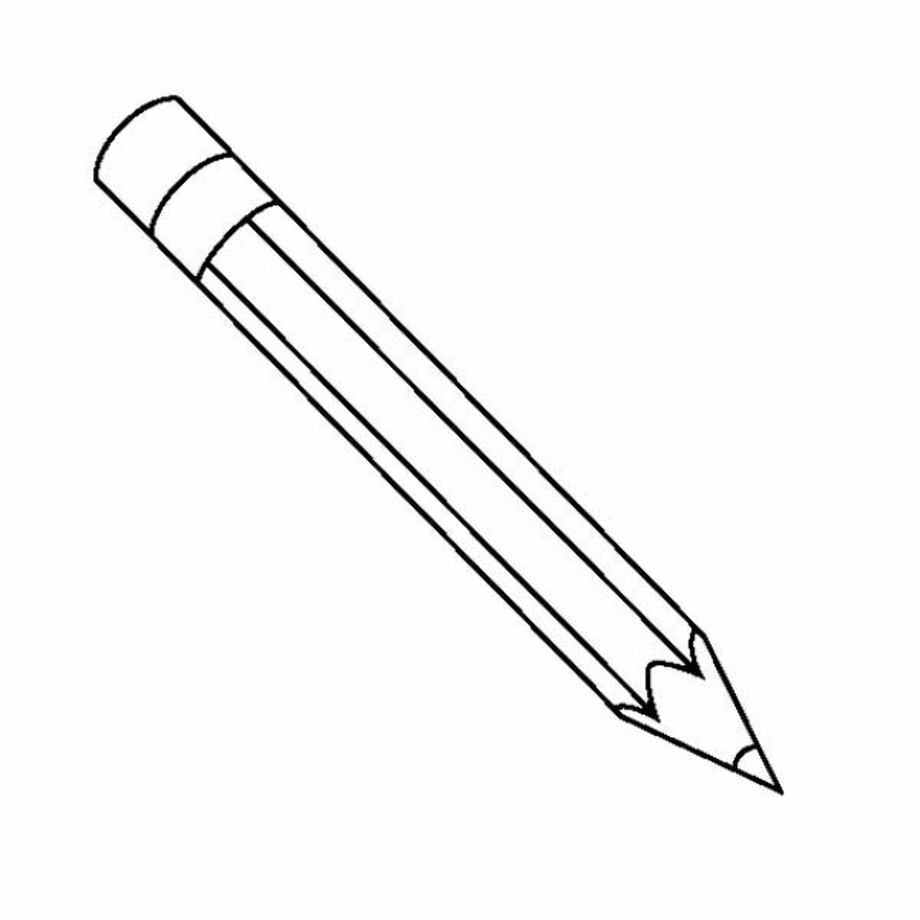 pencil clipart black and white coloring
