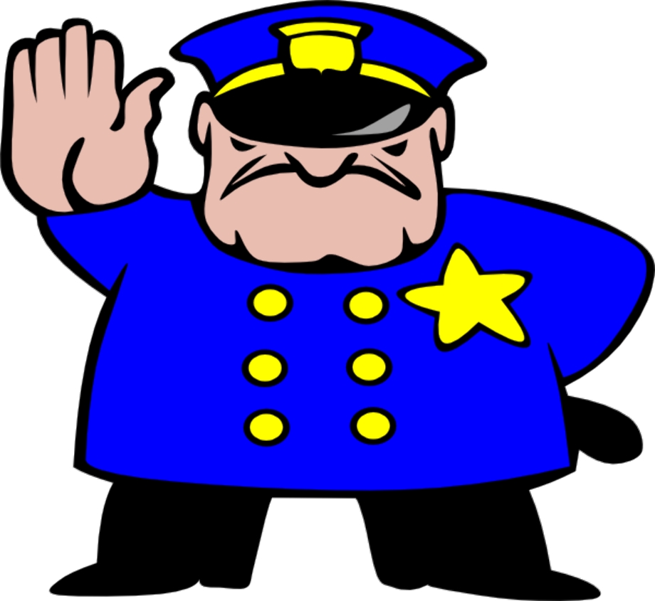 stop sign clipart policeman with