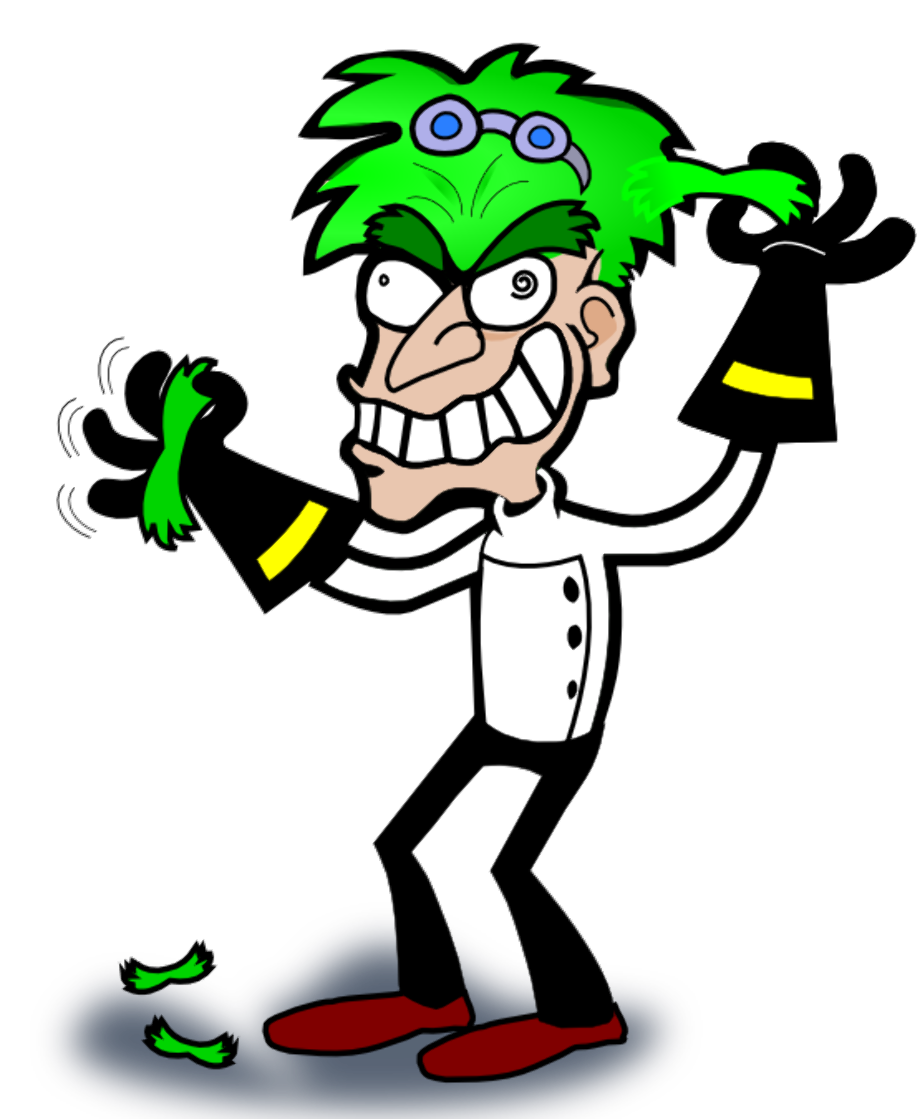 scientist clipart mad