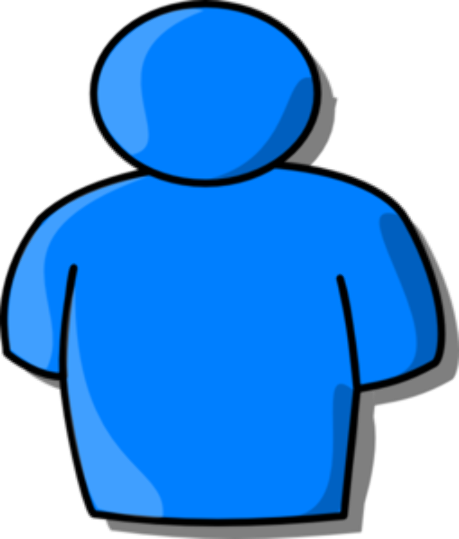 person clipart blue