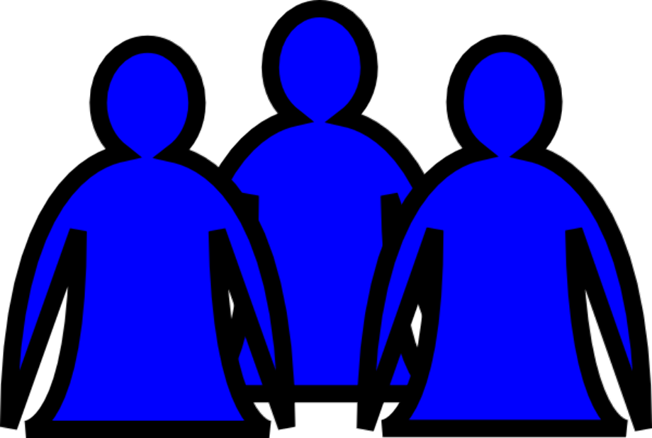 People clipart blue