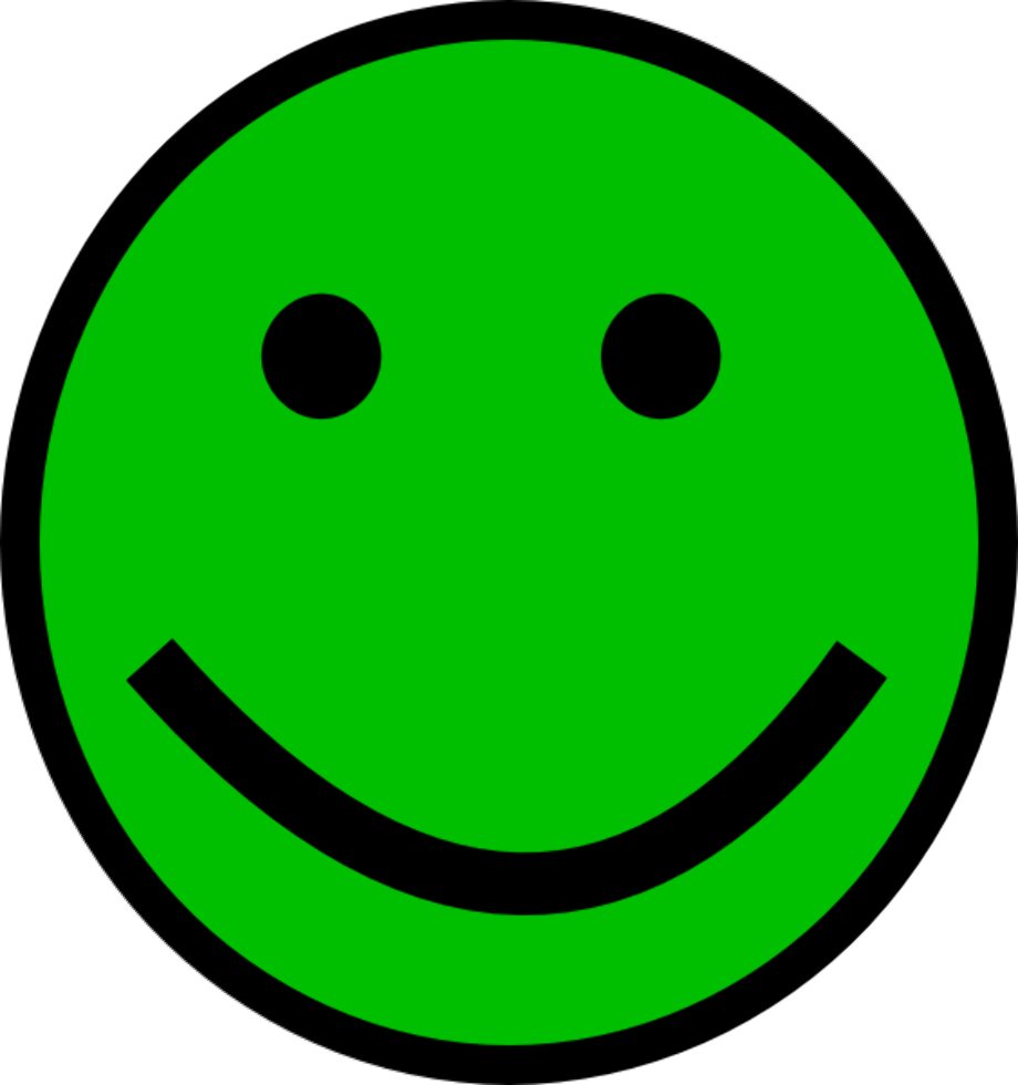 smiley face clipart green