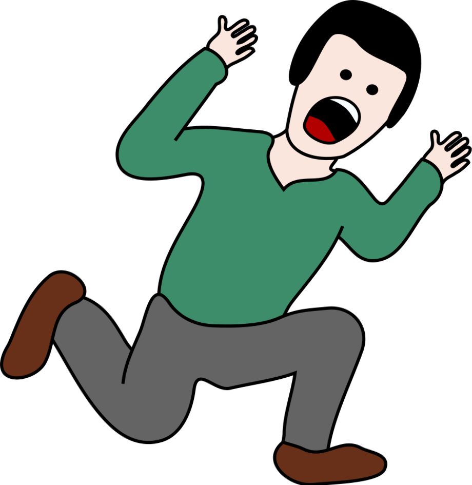 People clipart scared