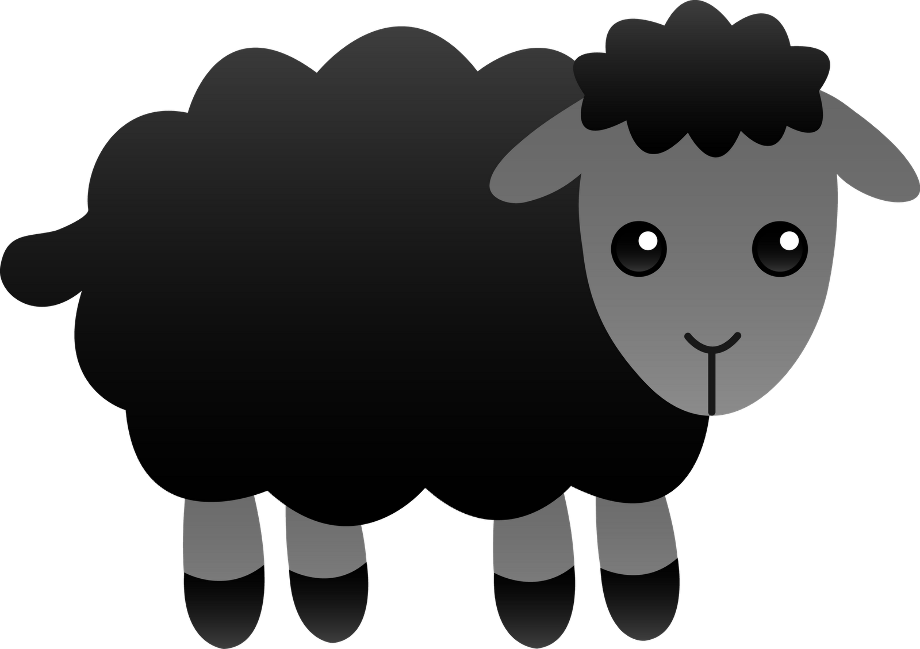 sheep clipart black