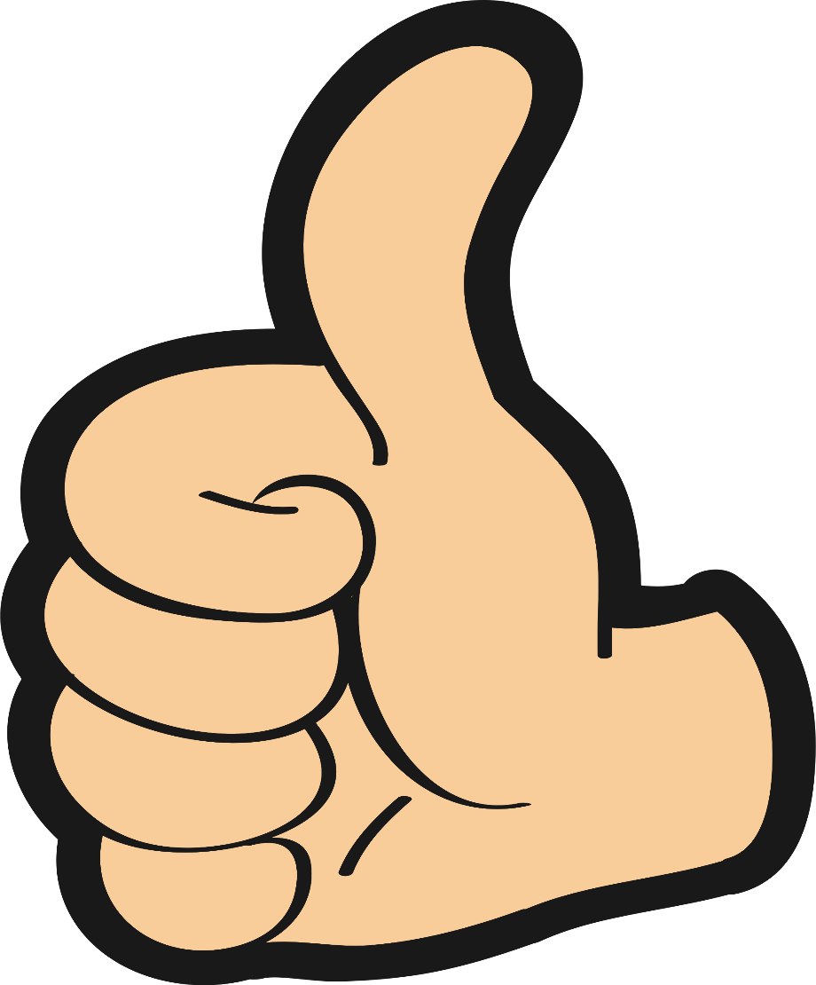 thumbs up transparent support