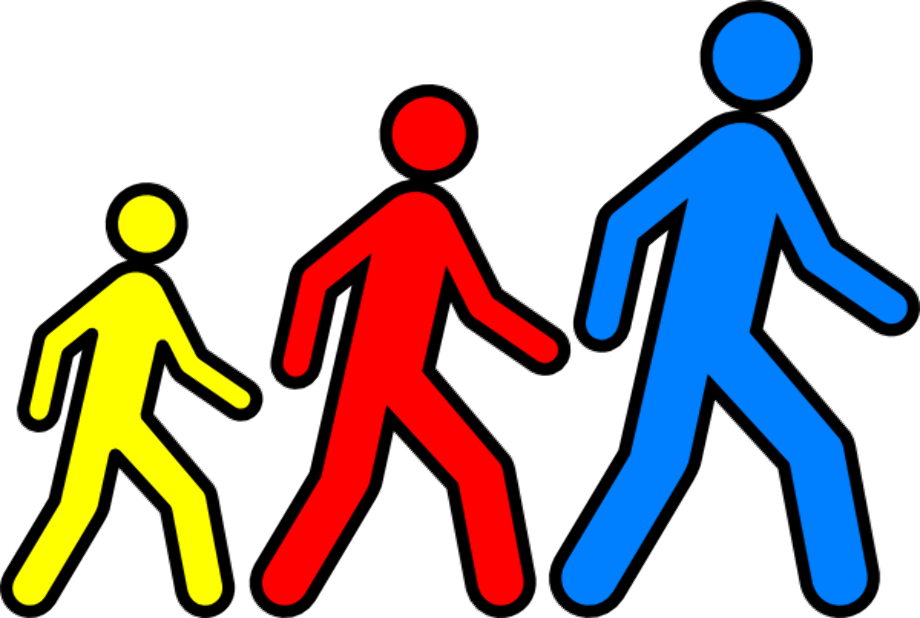 walking clipart group