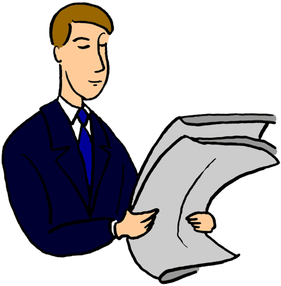 newspaper clipart reading