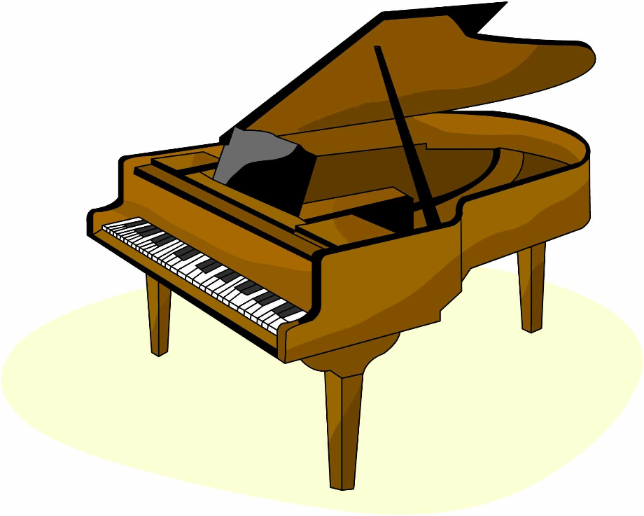 piano clipart brown
