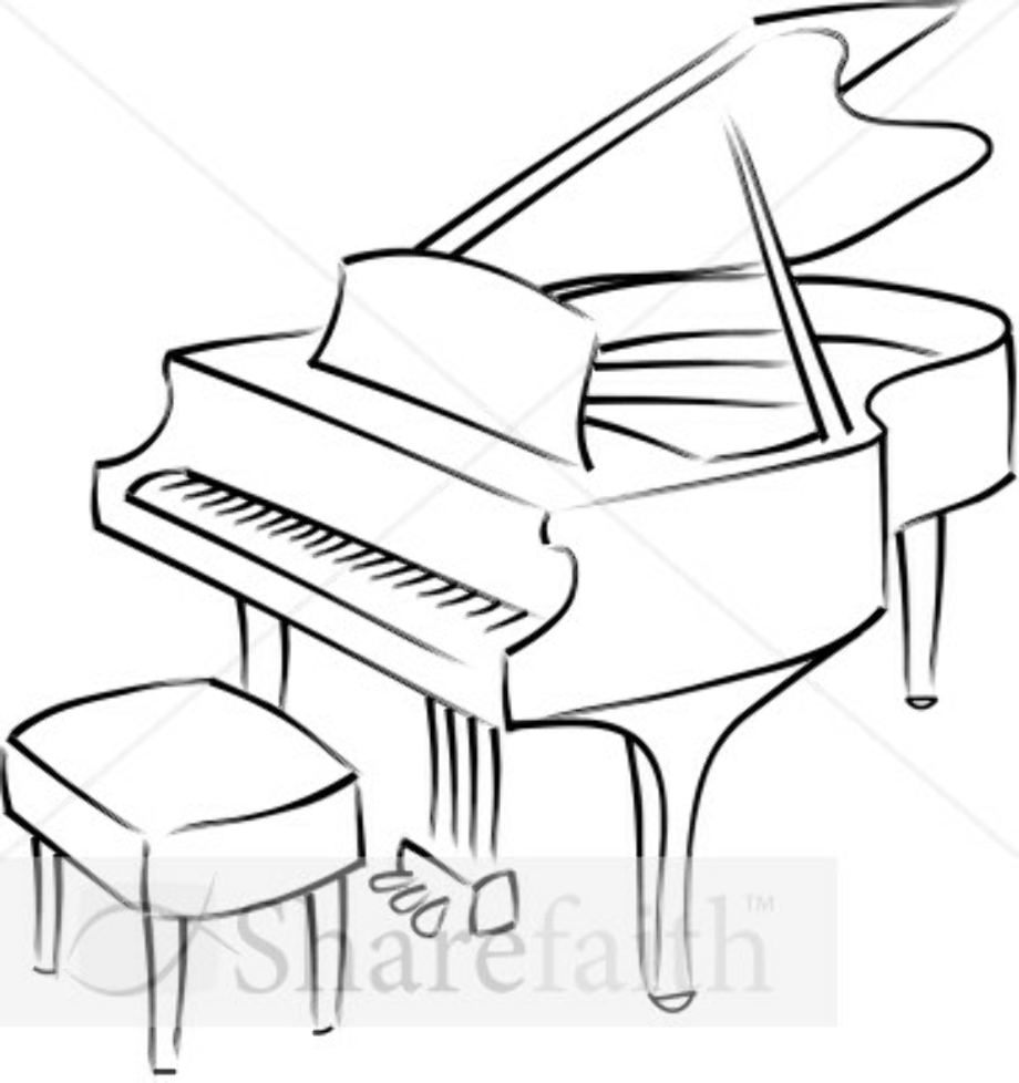 piano clipart white