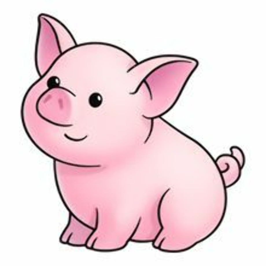 pig clipart simple