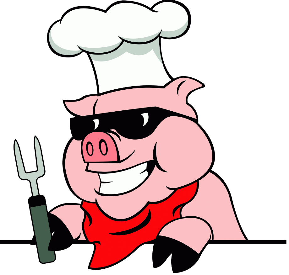 pig clipart black and white bbq