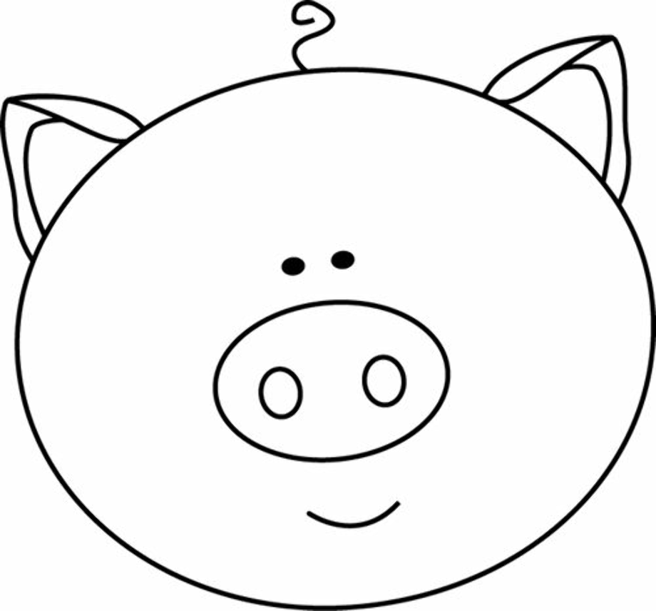 Download High Quality Pig Clipart Black And White Head Transparent Png