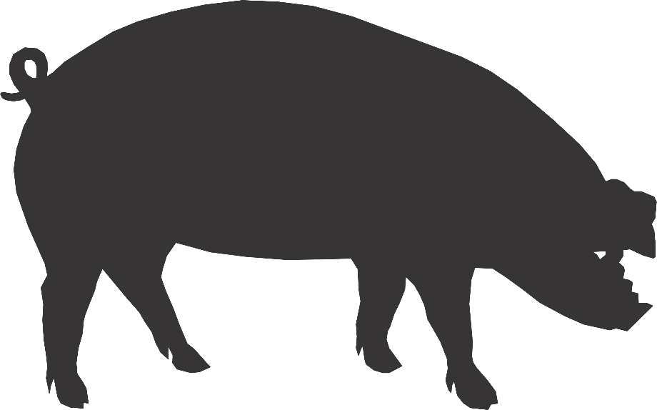 Download Download High Quality pig clipart black and white silhouette Transparent PNG Images - Art Prim ...