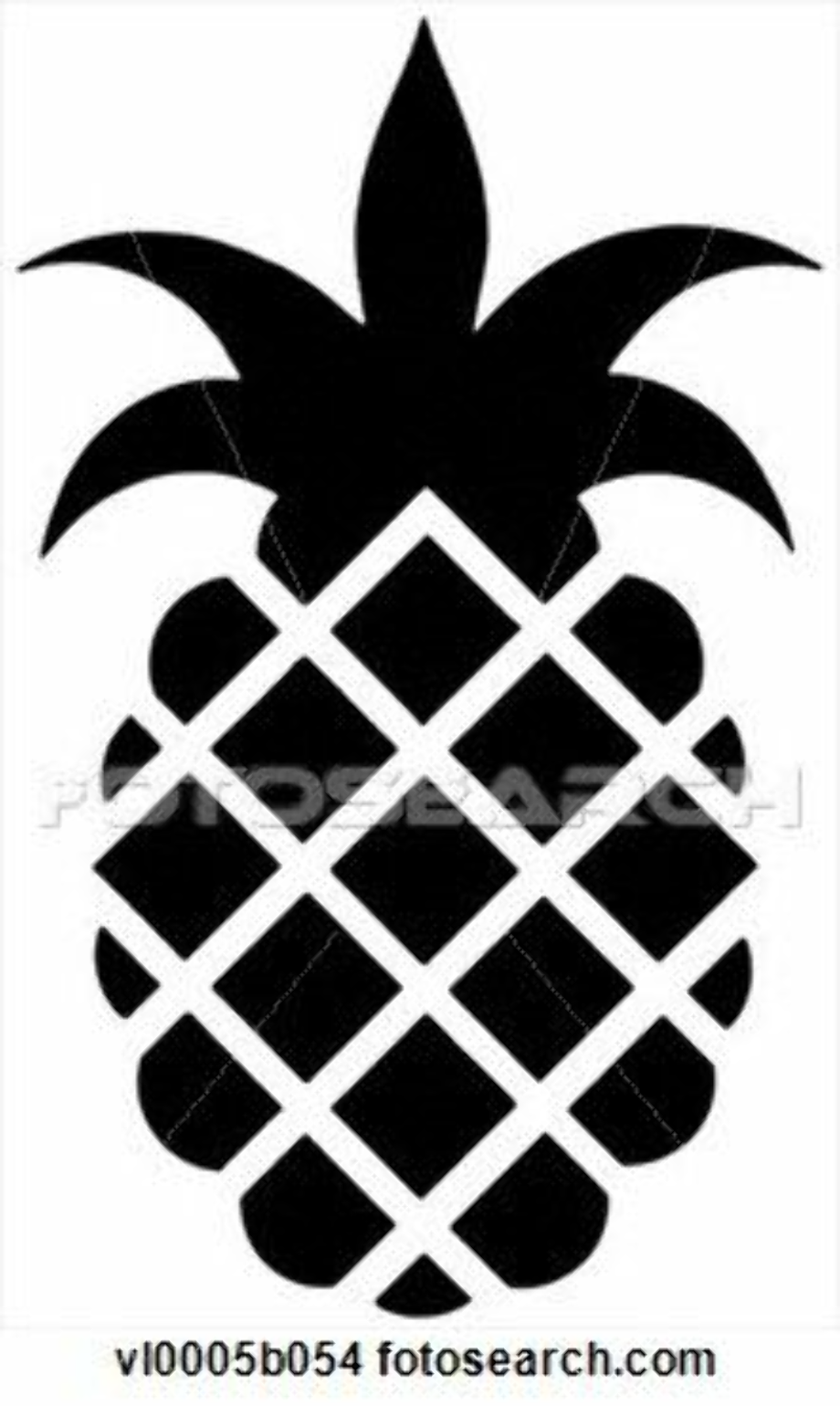 pineapple clip art black