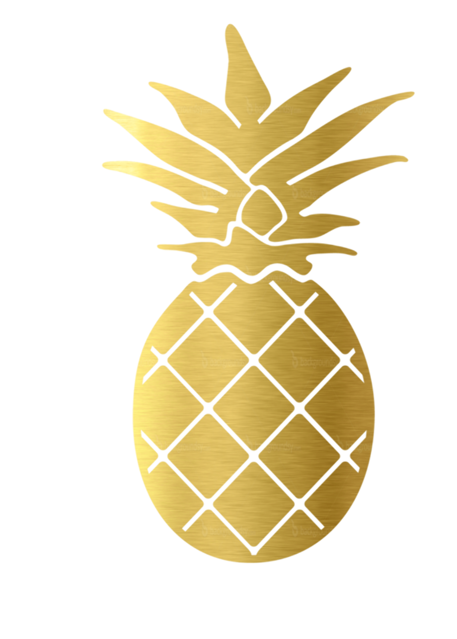 pineapple clipart gold