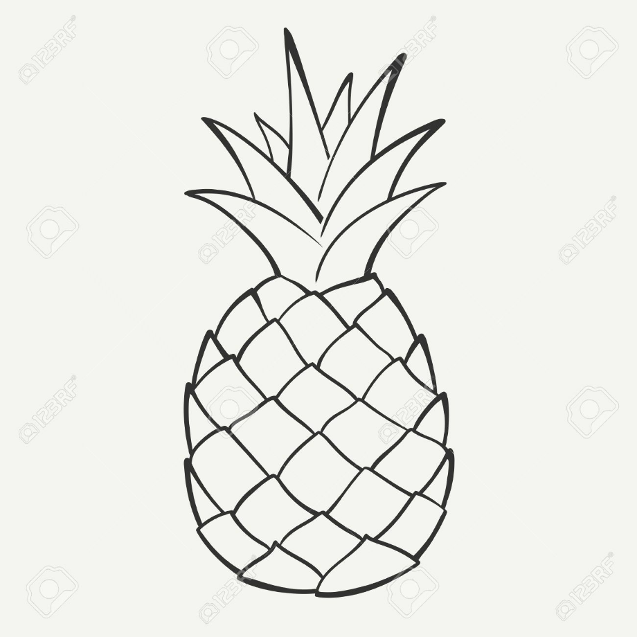 pineapple clipart easy