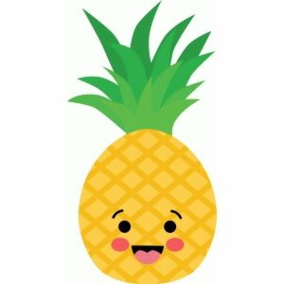 pineapple clipart smiling