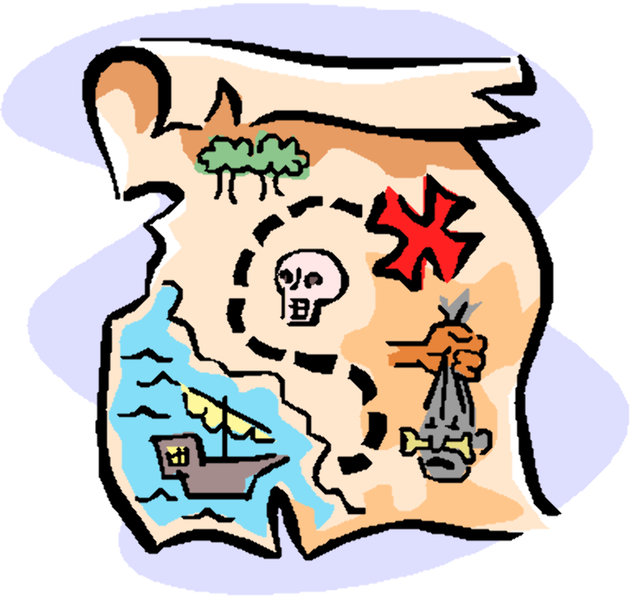 pirate clipart map