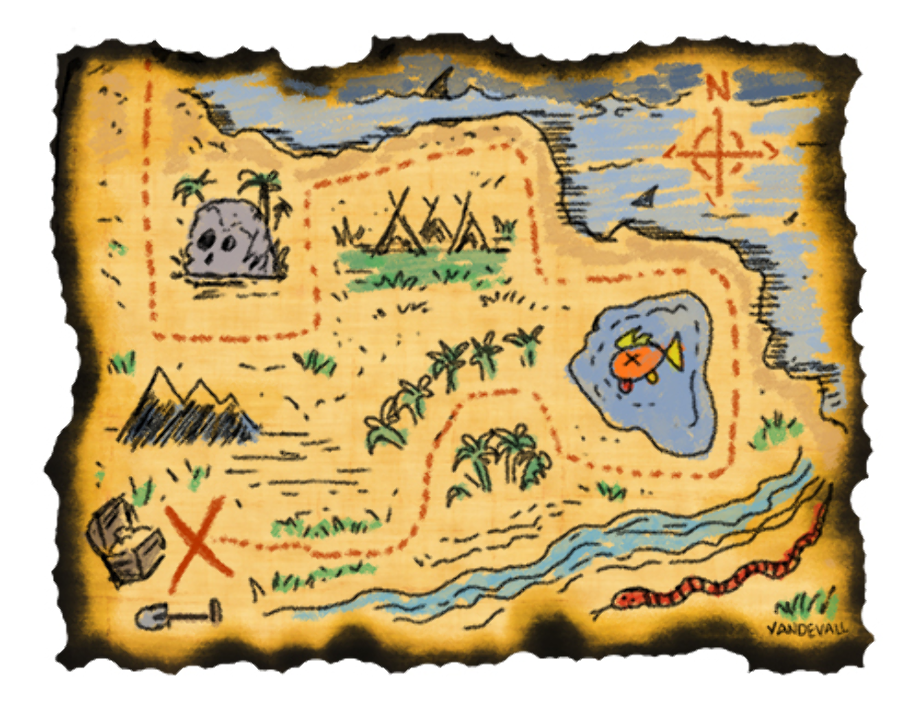 map clipart treasure