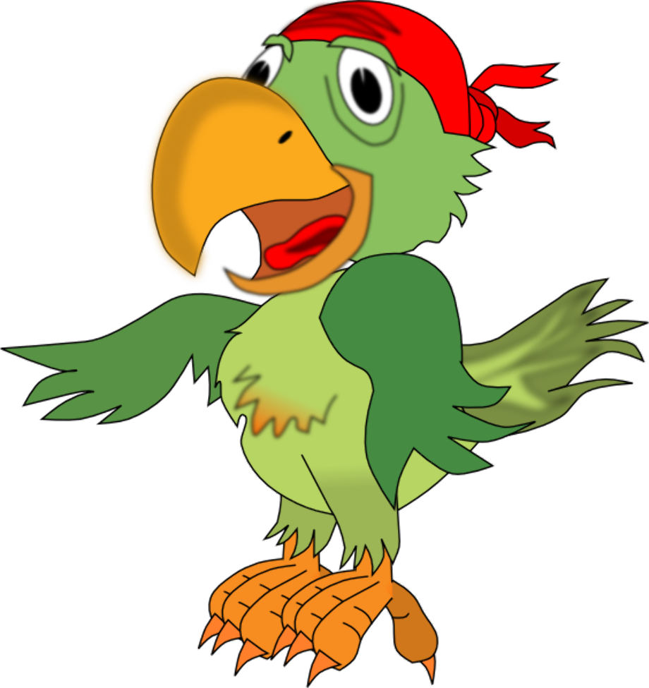 Pirate clipart parrot.