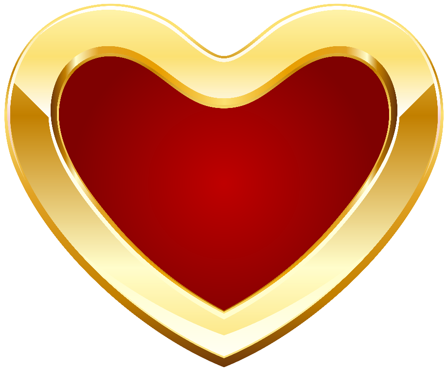hearts clipart gold