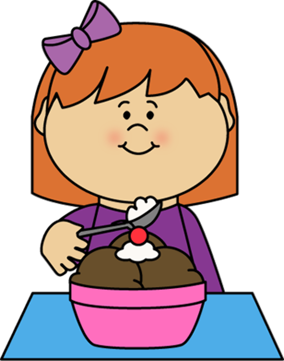 kid clipart eating