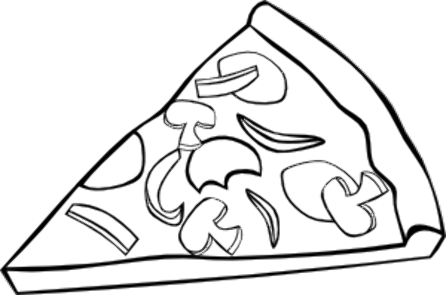 Pizza clipart black and white