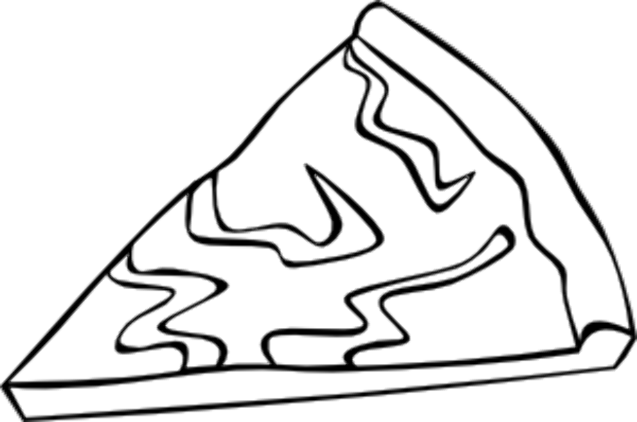 Pizza clipart colouring page