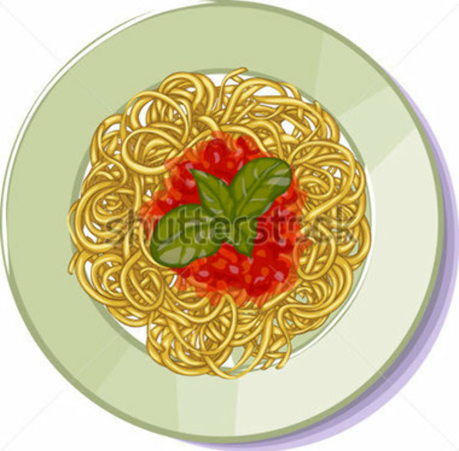 pasta clipart plate