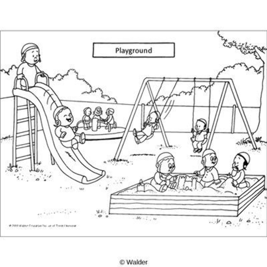 playground clipart outline