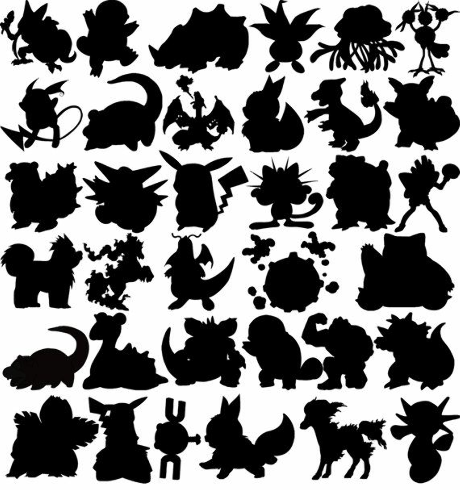 pokemon clipart silhouette